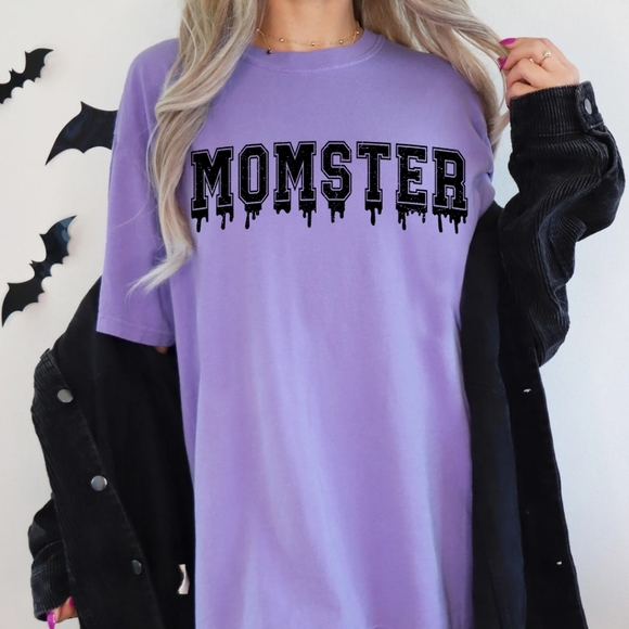 Violet MOMSTER Drip Tee - Picture 1 of 2